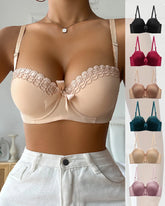 Sexy and Comfortable Bow Scalloped Push-Up Bra